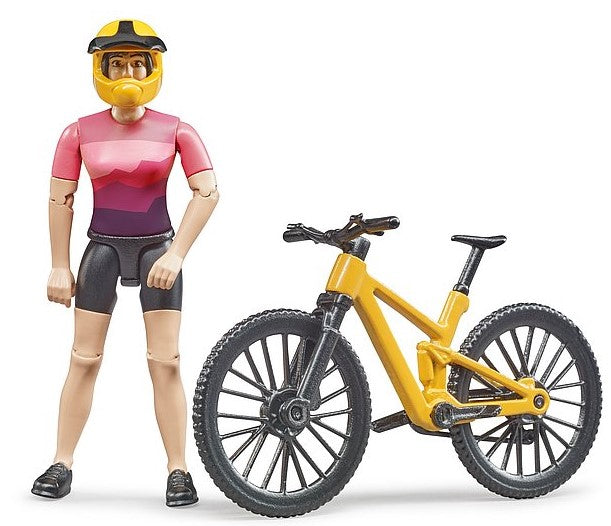 bworld Mountainbike mit Radfahrerin
