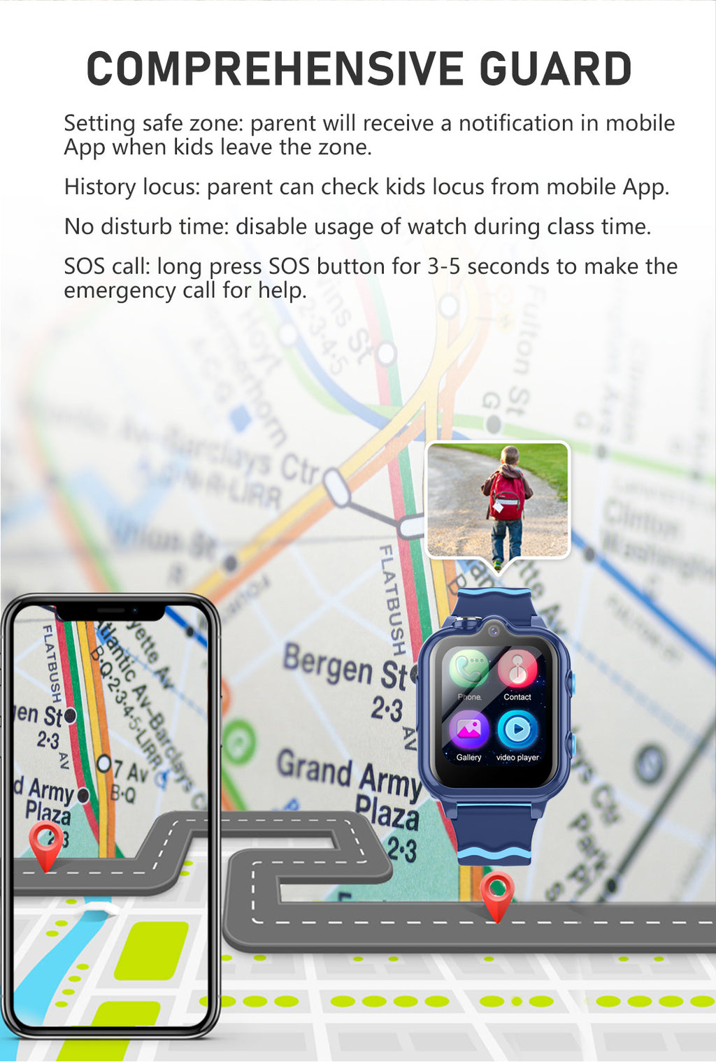 Kinder Smartwatch mit GPS und Videotelefonie – Bild 7 | LuxeStyle