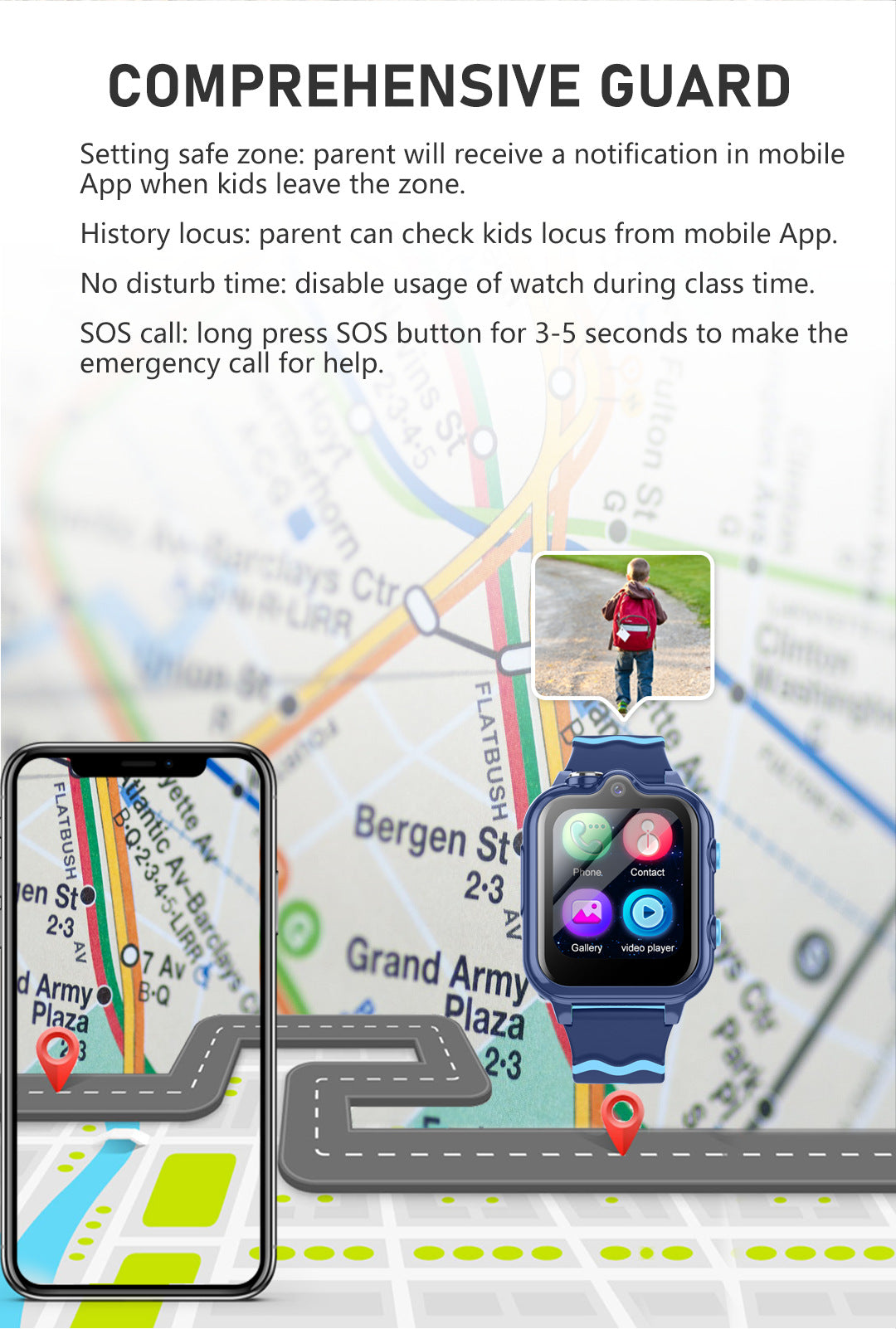 Kinder Smartwatch mit GPS und Videotelefonie – Bild 7 | LuxeStyle