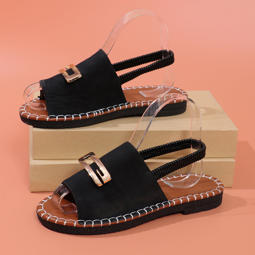 Bequeme Sandalen mit flacher Sohle – Bild 11 | LuxeStyle