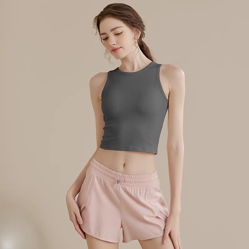 Damen Sport-Tanktop mit integrierten BH-Pads