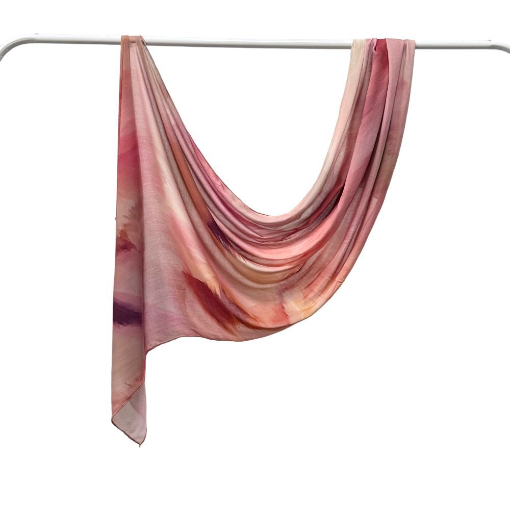 Kopftuch aus Modal-Baumwolle mit Marmor-Print – Bild 3 | LuxeStyle