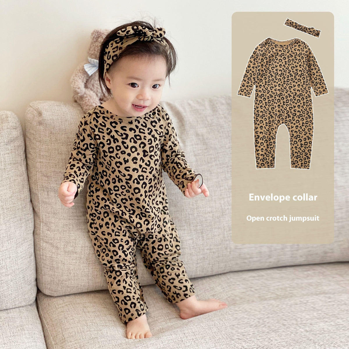 Baby Jumpsuit mit Leopardenmuster – Bild 5 | LuxeStyle