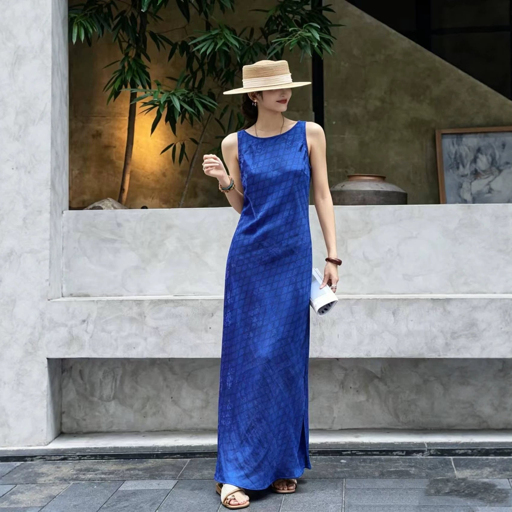 Ärmelloses Casual-Kleid im Vintage-Stil