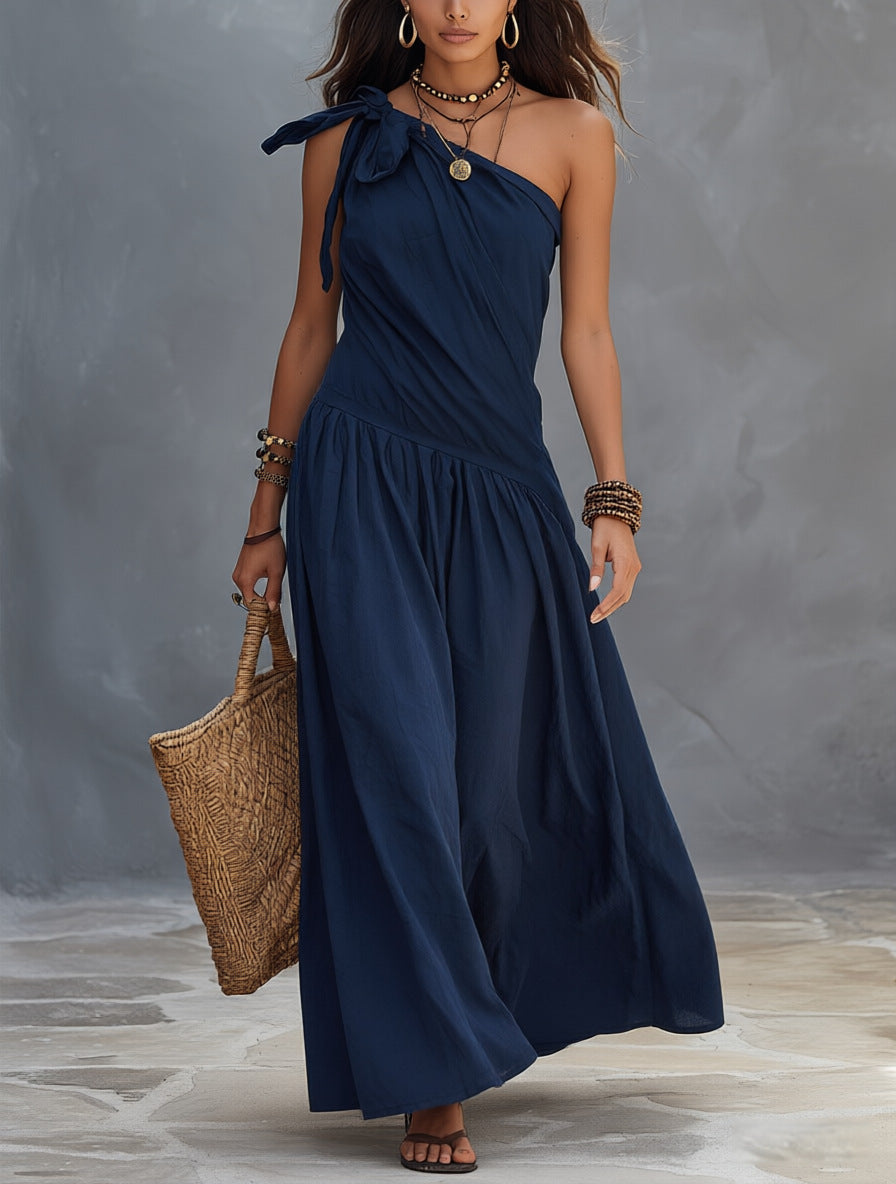 Damen Off-Shoulder A-Linien-Kleid – Bild 7 | LuxeStyle