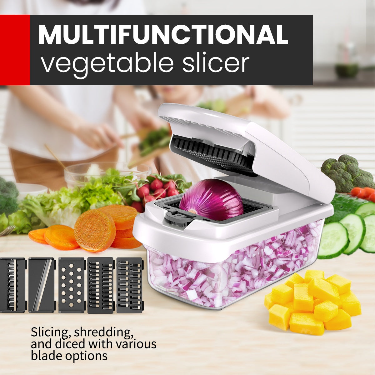 Multifunktions-Gemüseschneider 15-teilig – Bild 2 | LuxeStyle