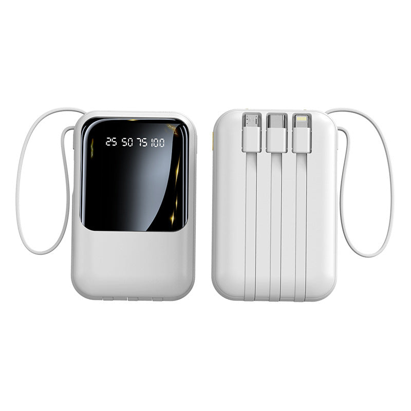 Kompakte Powerbank mit Schnellladekabel
