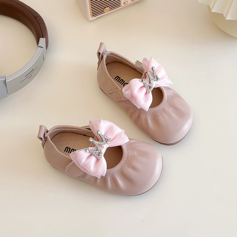 Prinzessinnen-Schuhe mit weicher Sohle und Velcro, atmungsaktiv