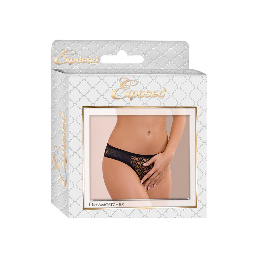 Spitzen-Slip «Exposed» Schwarz