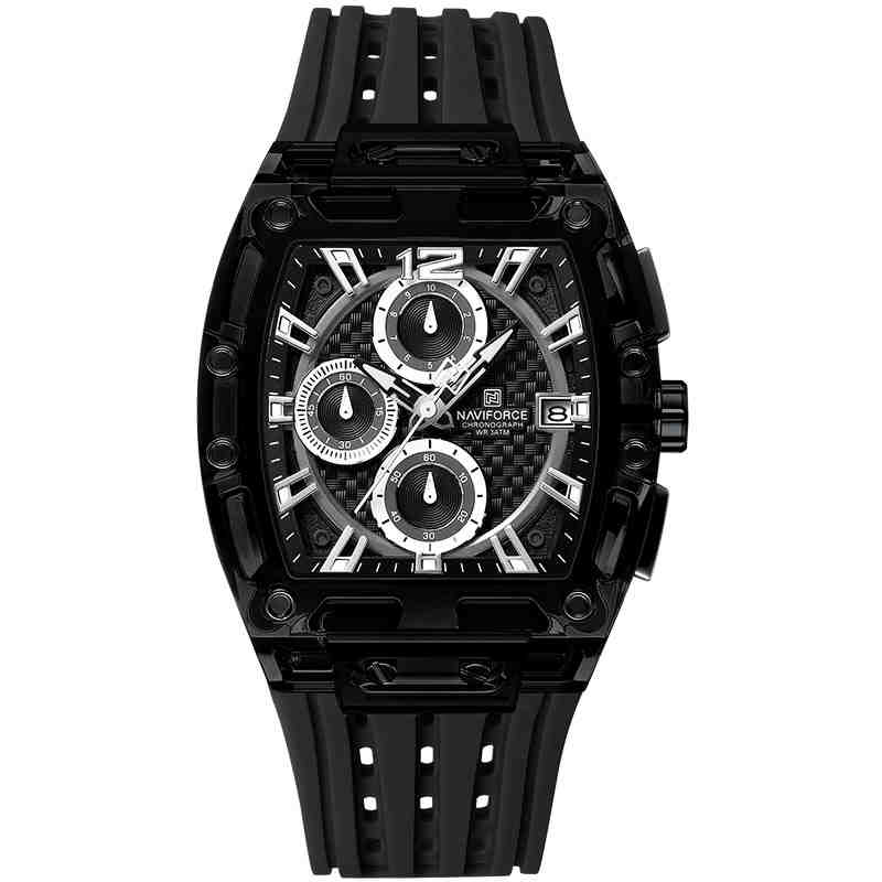Transparente Barrel-Uhr mit Silikonband