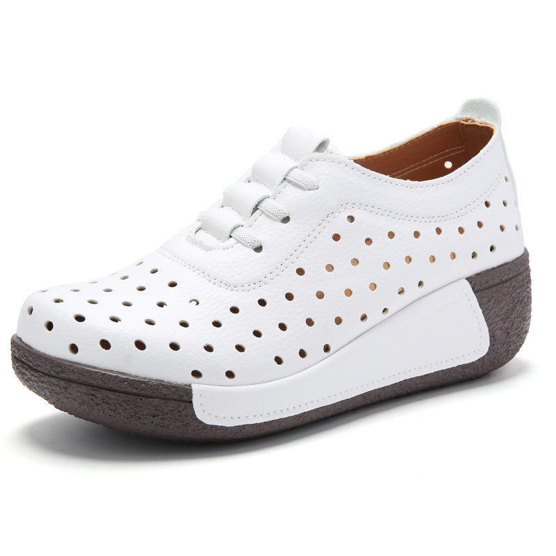 Damen-Lederschuhe mit Lochmuster – Bild 6 | LuxeStyle