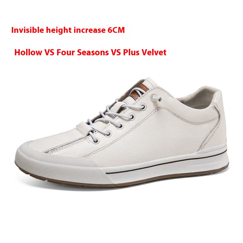 Weisse Herrenschuhe, atmungsaktiv, flacher Absatz – Bild 2 | LuxeStyle