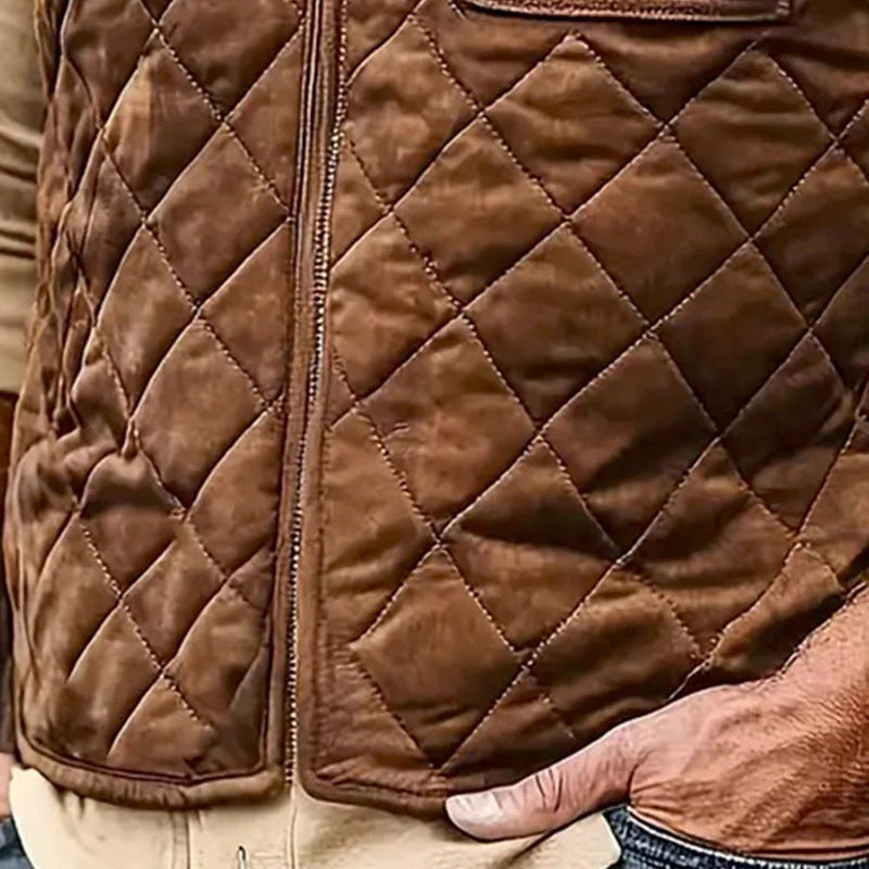 Herren Casual-Weste mit Rautenmuster