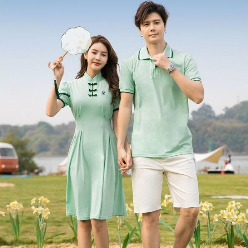 Hanfu Partnerlook Kurzarm-Set