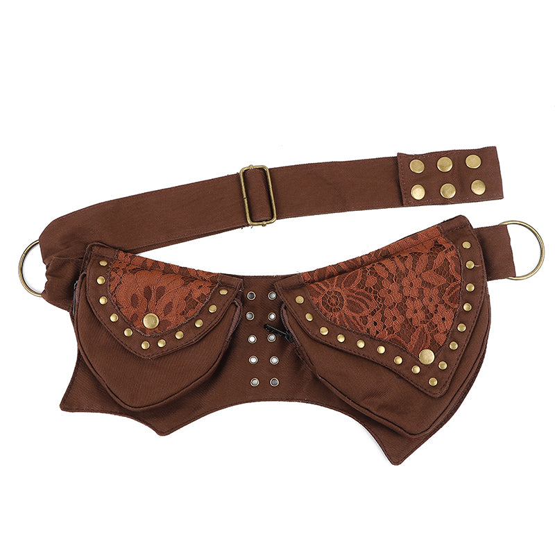 Vintage Hüfttasche Damen, strapslos aus Baumwolle