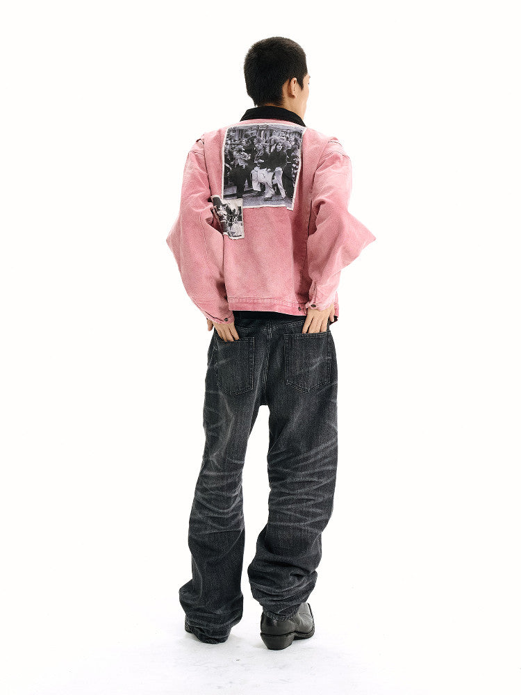 Kurzarm-Arbeitsjacke mit Patchwork – Bild 6 | LuxeStyle