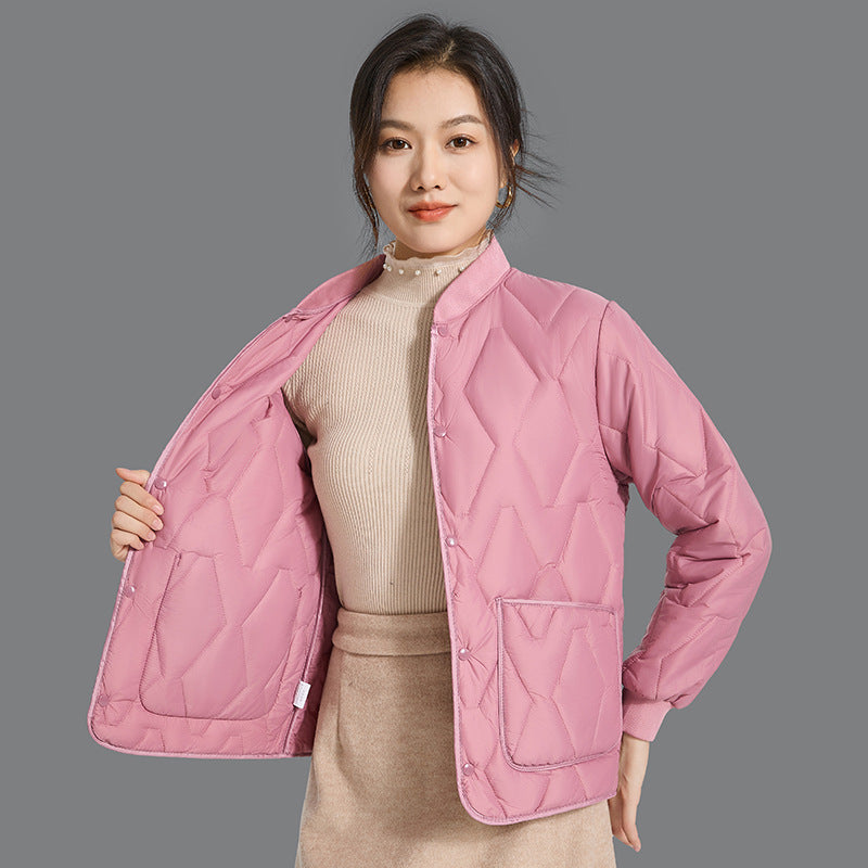 Gefütterte Damen-Freizeitjacke mit langen Ärmeln