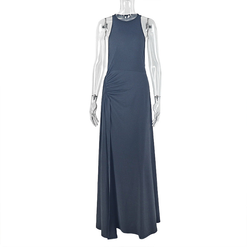 Wickelkleid mit Taillierung und Falten