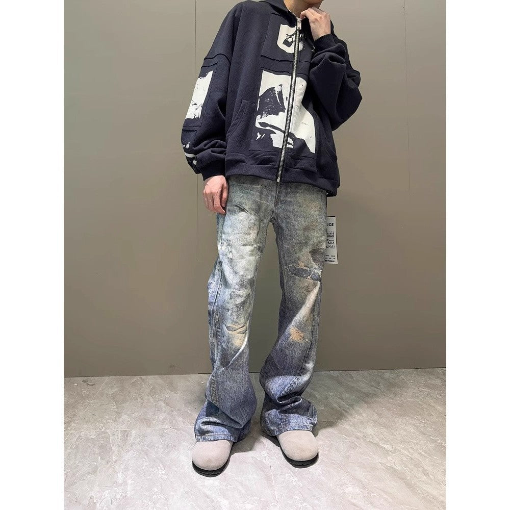 Bootcut Jeans mit Digitaldruck für Herren – Bild 5 | LuxeStyle