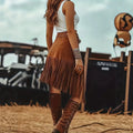 Boho Midi-Rock mit Fransen