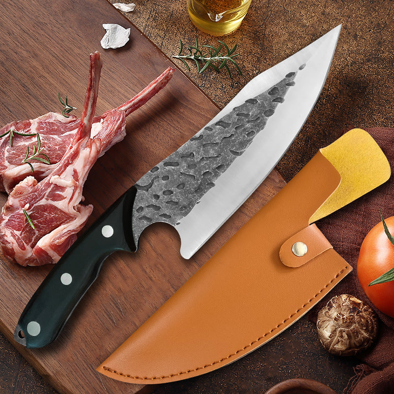 Handgeschmiedetes Ausbeinmesser mit Hammerschlagmuster