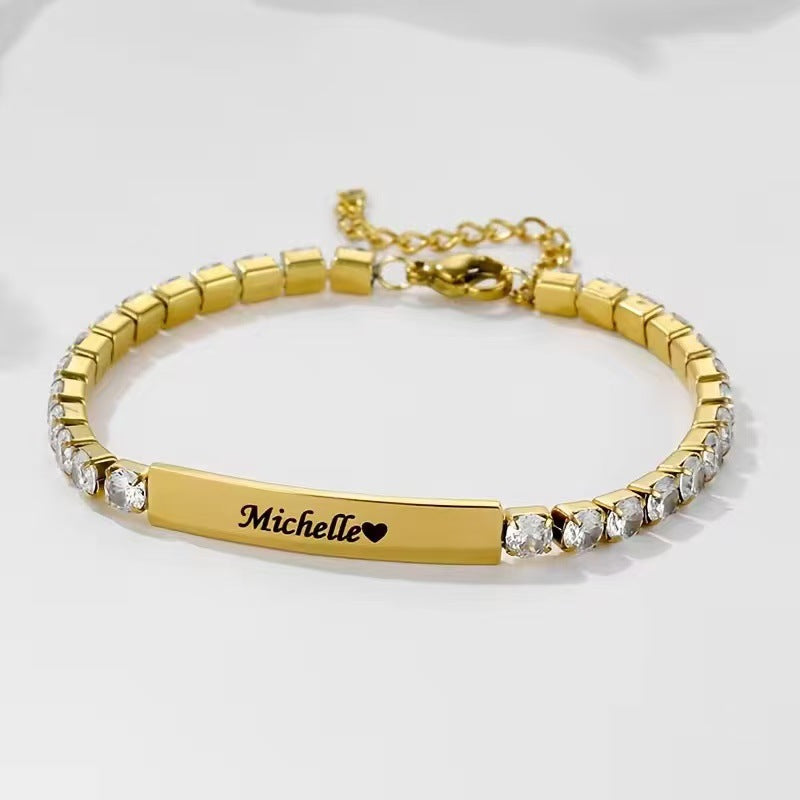 Gekrümmtes Stahl-Bracelet, lang, casual