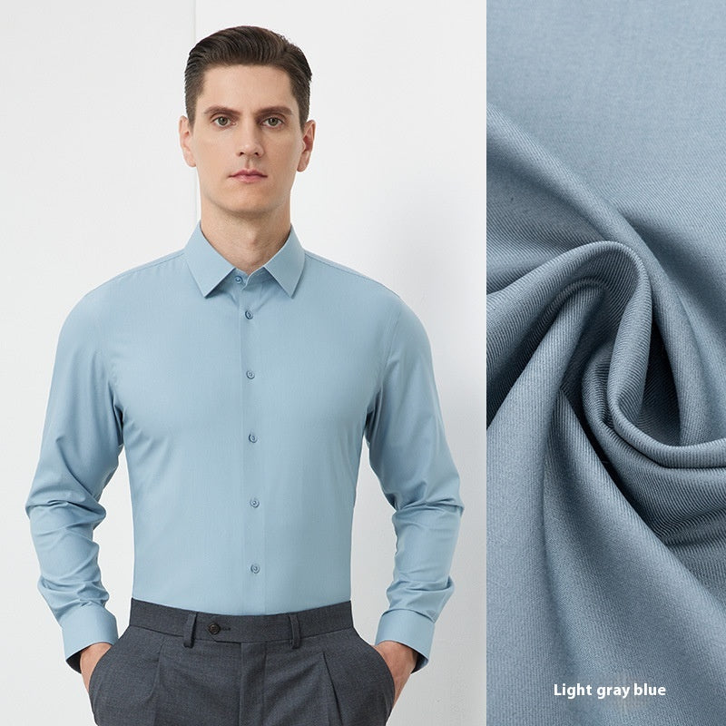 Herren Langarmhemd aus Maulbeerseide, bügelfrei – Bild 9 | LuxeStyle