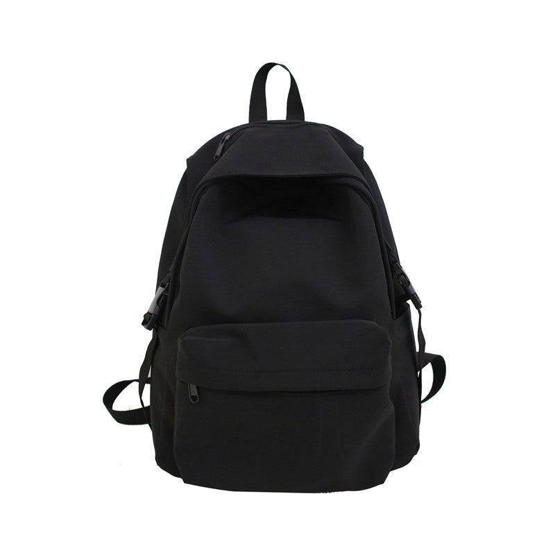 Einfarbiger Nylon-Rucksack mit 3‑D‑Tasche – Bild 15 | LuxeStyle