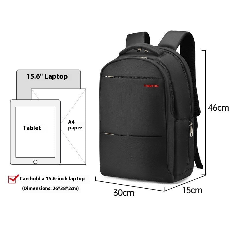 Business-Rucksack für Pendler, 36-55 L, Schwarz | LuxeStyle