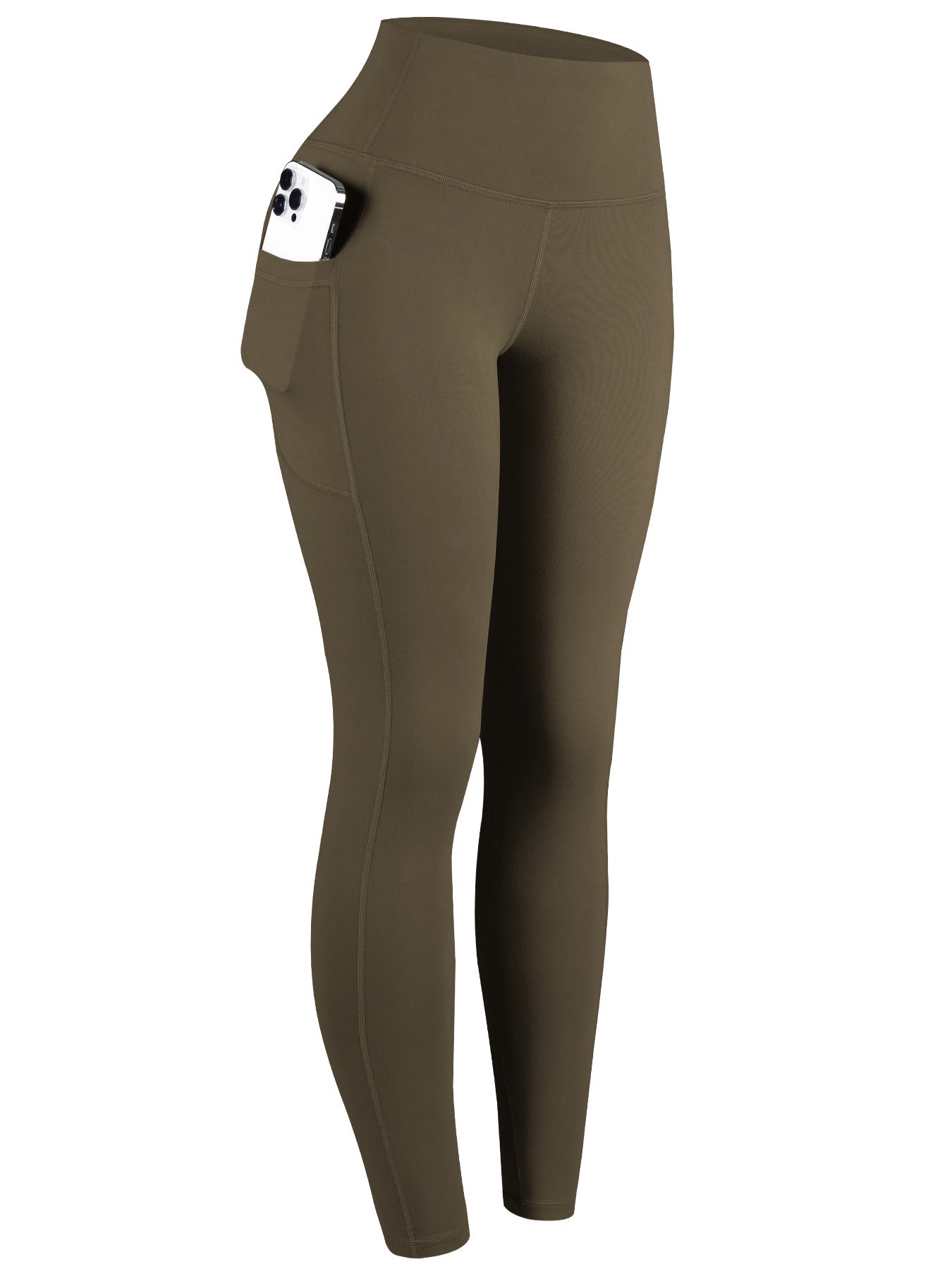 Lange Yoga- und Laufhose mit Seitenfächern