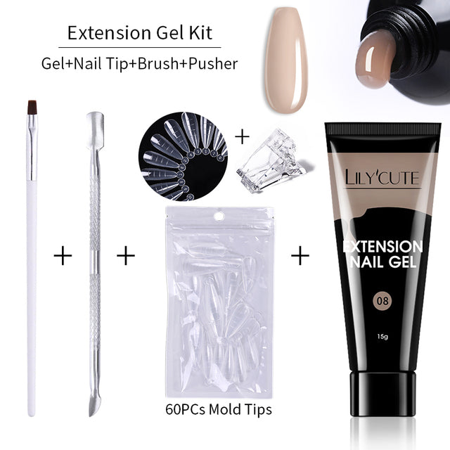 Nagelverlängerungs-Gel-Kit, 15ml