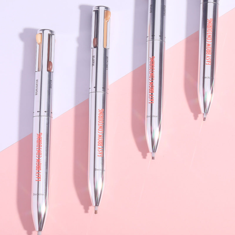 4-in-1 Augenbrauenstift mit drehbarer Perle