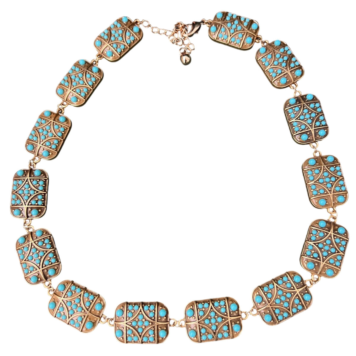 Retro Türkis Halskette und Armband – Bild 2 | LuxeStyle