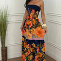 Maxikleid mit Blumen-Applikation – Bild 1 | LuxeStyle