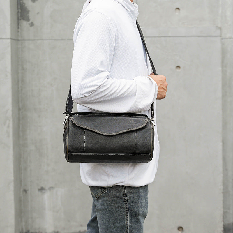 Vintage Crossbody Bag aus Leder für Herren – Ansicht 4