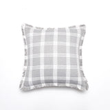 Farbe: Grau Hintergrund Weiss Linie, 45 × 45 cm Kissenbezug