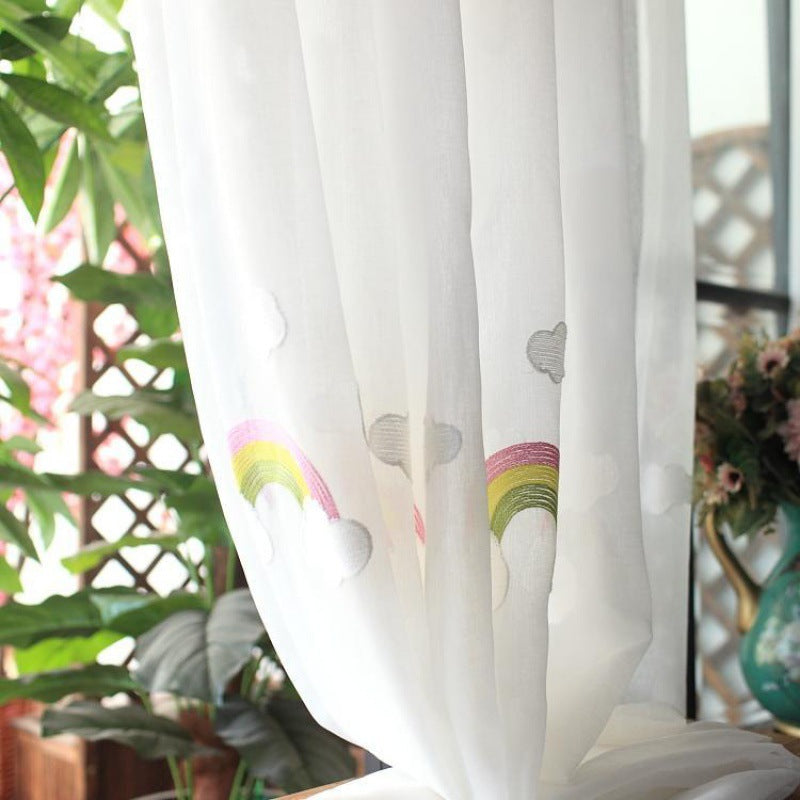 Regenbogen-Gaze-Vorhänge mit Stickerei – Bild 4 | LuxeStyle