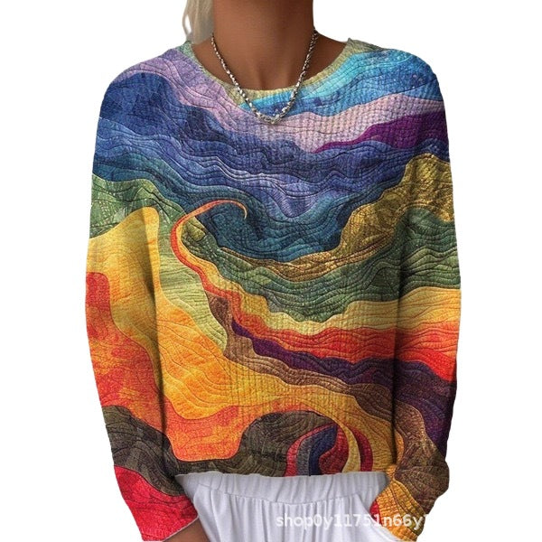 Damen-Sweatshirt mit Blumenmuster