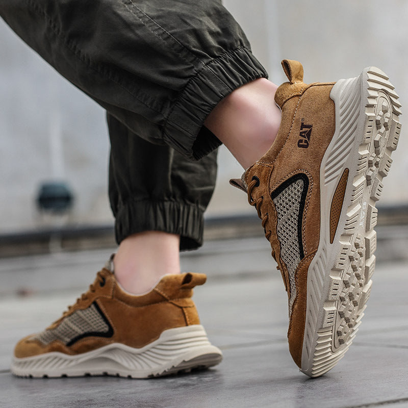Atmungsaktiver Herren-Sneaker aus Mesh und Leder – Bild 7 | LuxeStyle