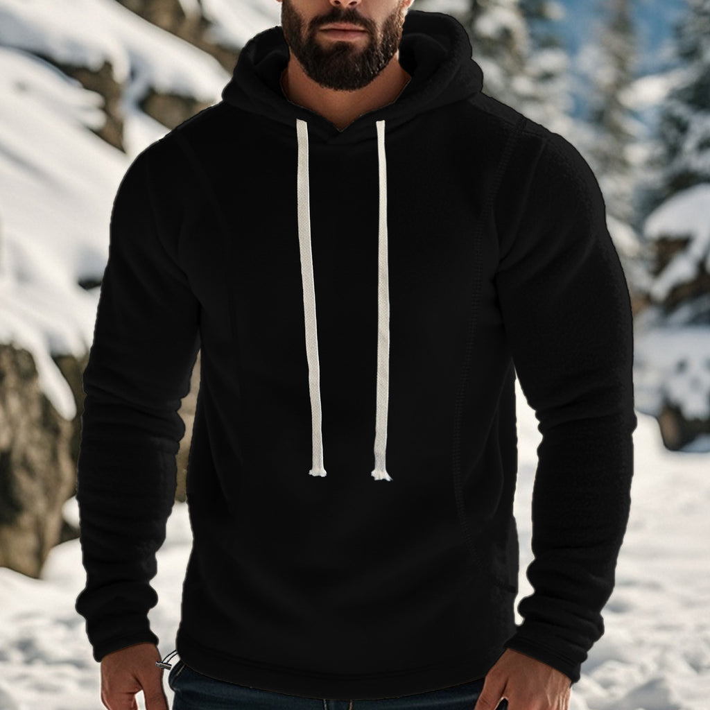 Herren Fleece Hoodie Langarm