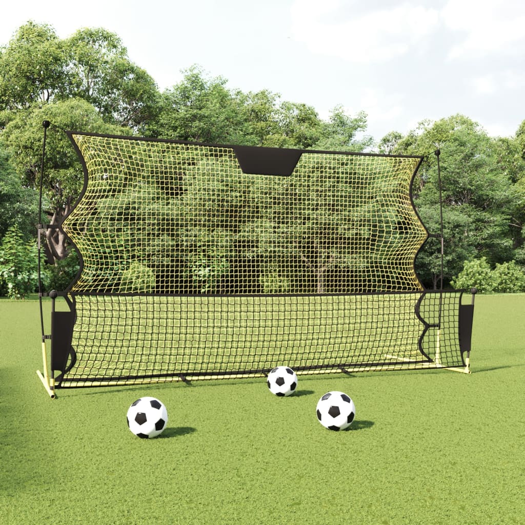 Fussball Rebounder Schwarz-Gelb 183x85x120 cm