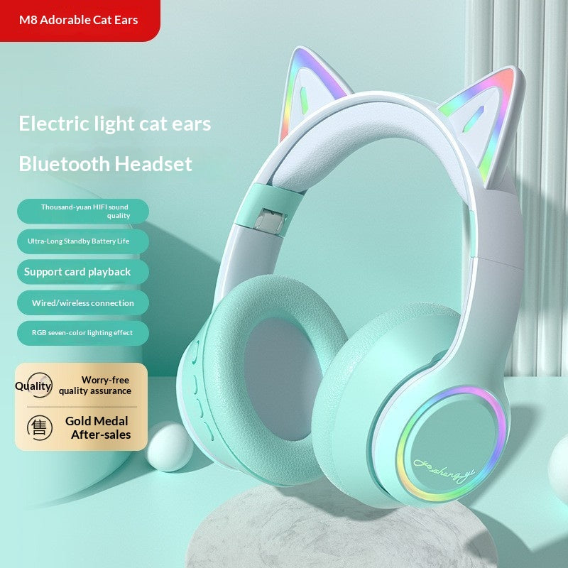 Over-Ear Bluetooth Kopfhörer mit Katzenohren