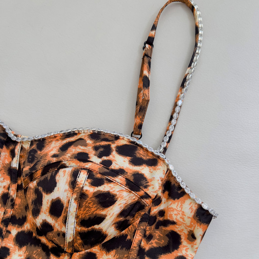 Leopard-Print-Bandeau-Robe – Bild 4 | LuxeStyle