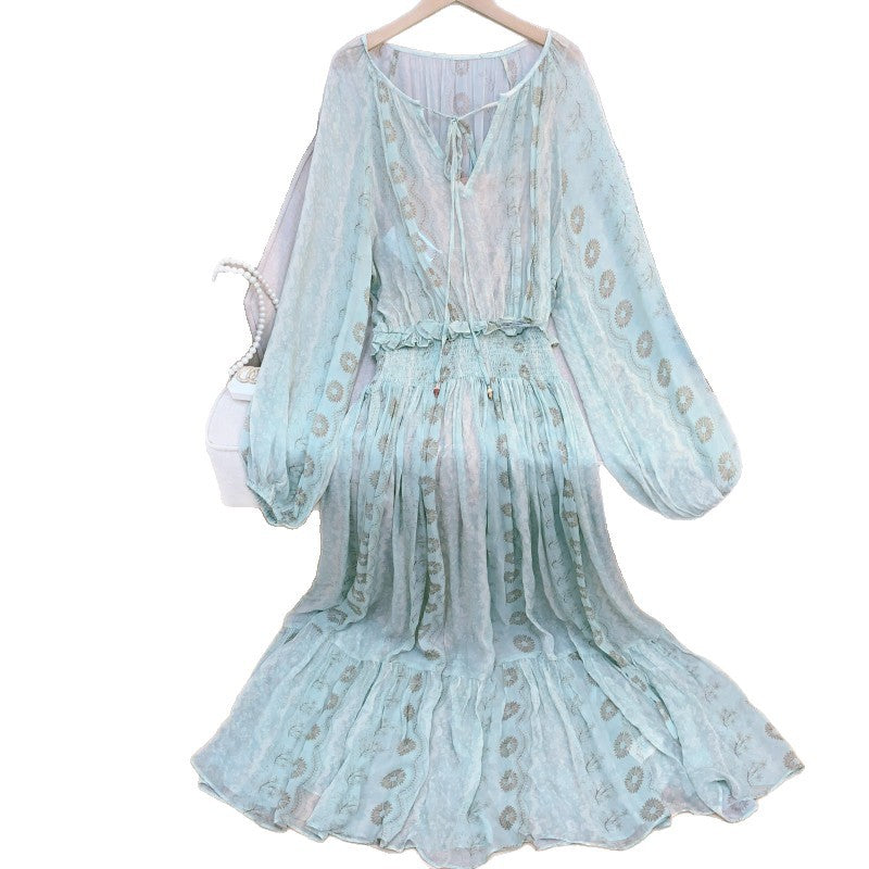 Mintfarbenes Rayon-Kleid – Bild 3 | LuxeStyle