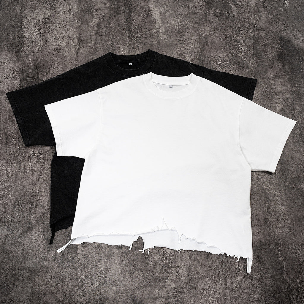 Herren Abgenutztes Box Fit Kurzarm T-Shirt
