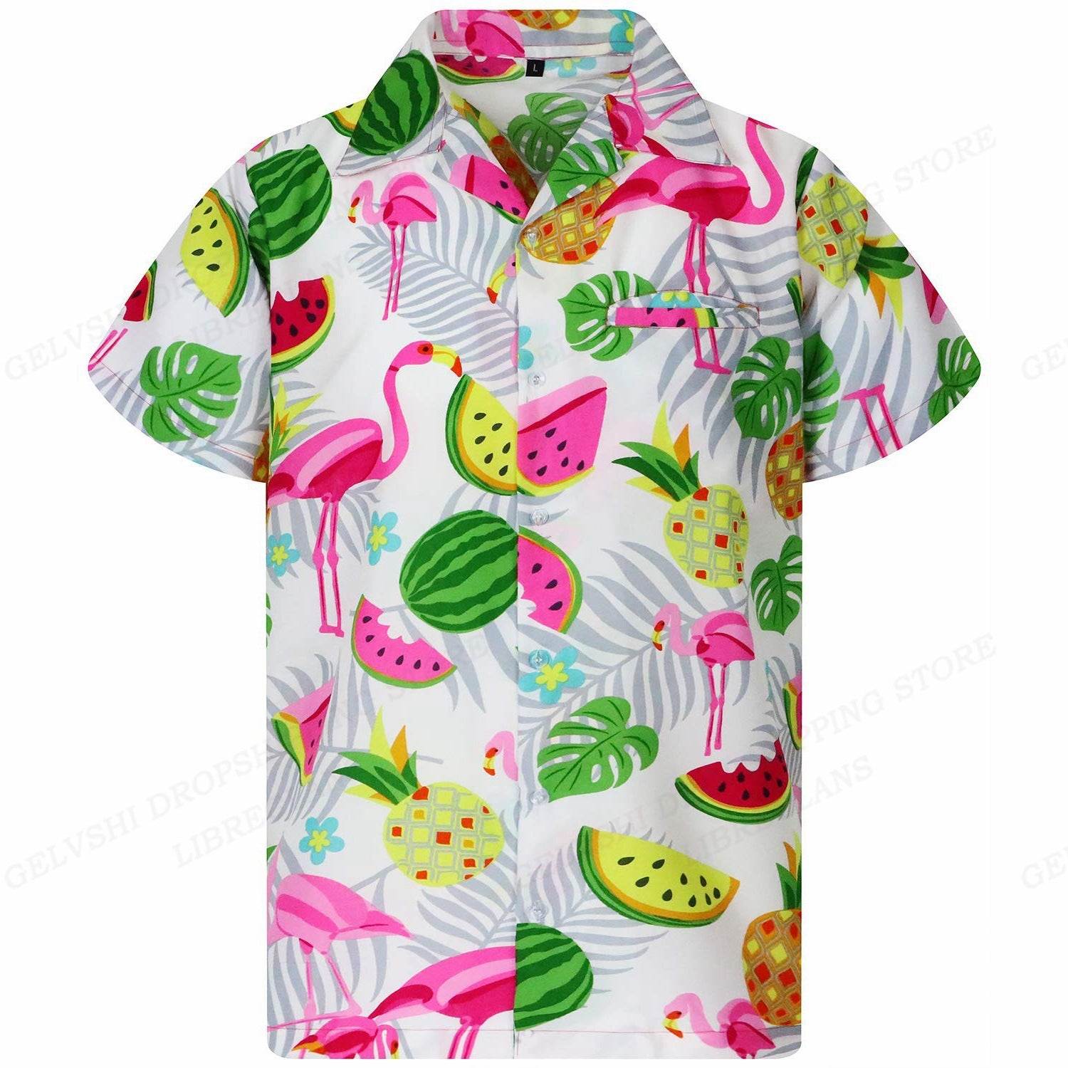 Herren Hawaiihemd gestreift