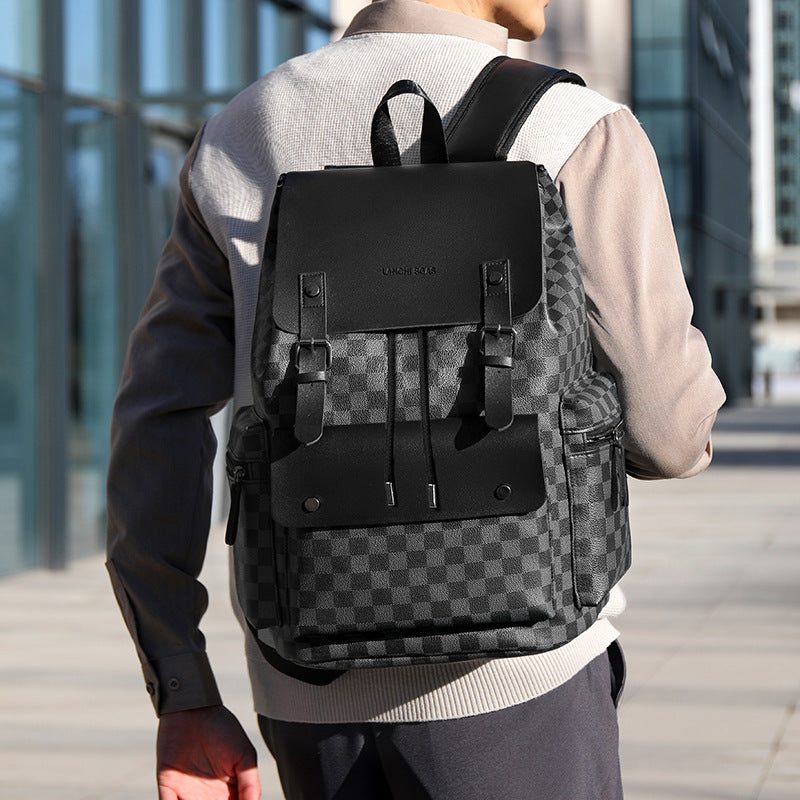 Karo-Rucksack für Pendler und Büro – Bild 6 | LuxeStyle