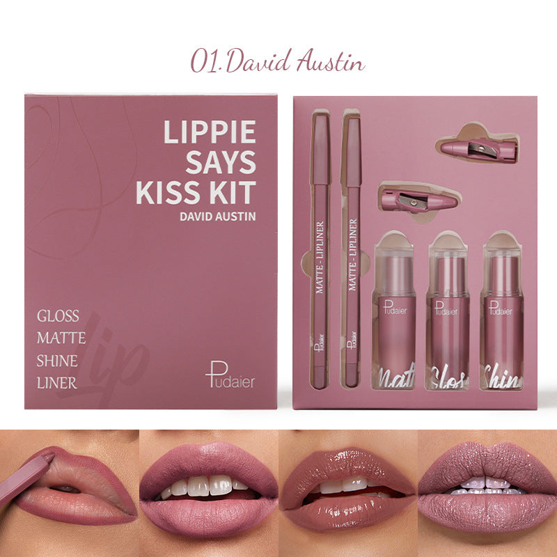 5-teiliges Lip Glaze Lippenstift-Set – Ansicht 3
