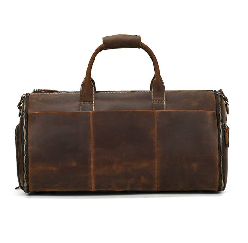 Vintage Reise-Sporttasche Leder faltbar – Bild 12 | LuxeStyle