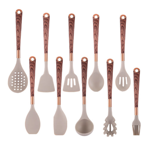 Silikon Küchenhelfer-Set mit Holzgriff – Bild 3 | LuxeStyle